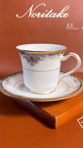 NORITAKE 100%New - MI AMOR - 01 Set Trà Thượng Phẩm Vẽ Tay Đắp Nổi Siêu Xịn