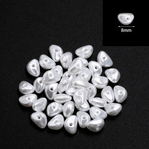 ABS Imitation Pearl Beads Oval Irregular Shaped Loose Spacer Beads for Decora Hat Clothes DIY Craft Sewing Beading Accessories