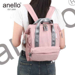 ชุดกระเป๋าเป้แฟชั่นบนผ้าเเละสาย - กระเป๋าเป้แฟชั่น anello ลายสกรีน 20 สี น้ำเงิน ช่องเยอะ ส่งฟรอย