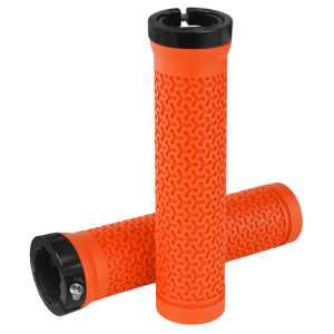 Tay Nắm Xe Đạp Leo Núi MTB Mềm Mại Chống Trơn Trượt Có Nắp Khóa Một Bên Phụ Kiện Xe Đạp Màu Đen Xanh Dương Đỏ Xanh Hồ Cam Tím