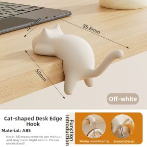 AOHU | Portable Plastic Adhesive Desk Hooks For Backpacks