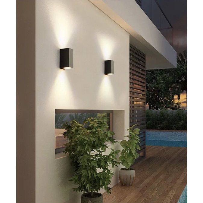 thumbnail image 2 of Modern RGB LED Outdoor Wall Light – IP65 Waterproof, Aluminum, Remote Control, 110V 2 of 4