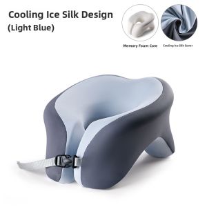 Portable Travel Neck Pillow U-Shaped Memory Foam Pillow Office Nap Support Pillow for Airplane And Office Sleep Comforter