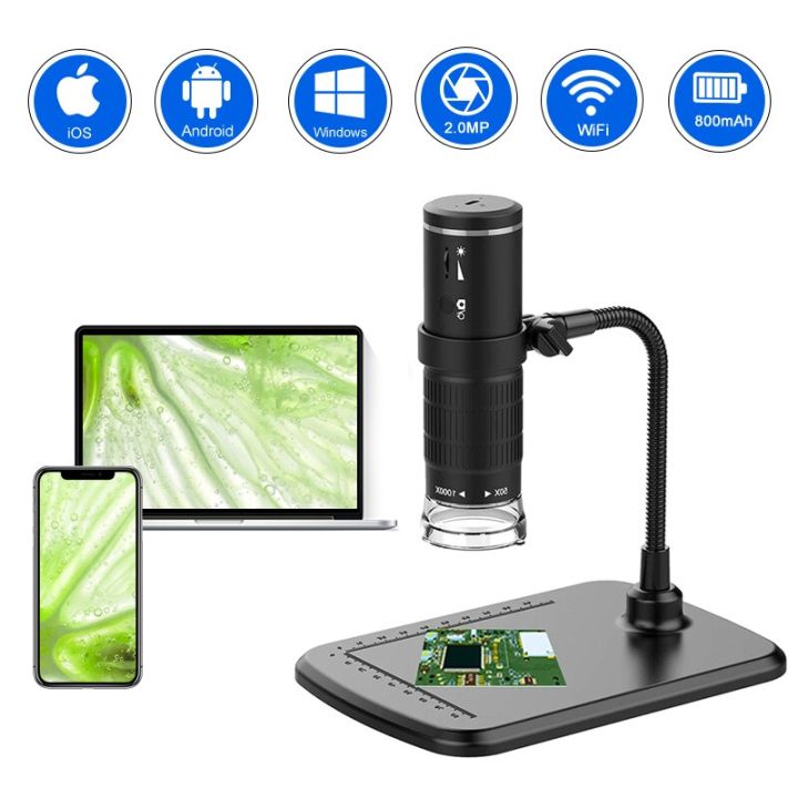 Wireless Digital Microscope 50X-1000X Magnification Portable Handheld ...