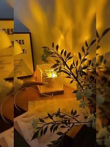 VM.ส่งจากไทย โคมไฟคริสตัล LED แสงระลอกน้ำ ลายคลื่นน้ํา สําหรับตกแต่งบ้าน 16 สี โคมไฟรูปน้ํา ของขวัญวันเกิด