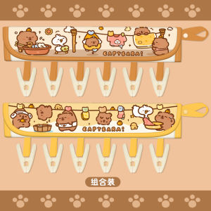 Portable Travel Foldable Clothes Hanger Cute Cartoon Design Ideal for Drying Underwear Socks Multi-Purpose Hanger for Laundry Organization