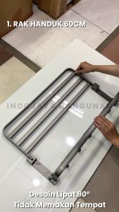 Set Rak Penyimpanan Kamar Mandi & Rak Handuk Stainless SUS 304 Abu-abu - Bathroom Set 5pcs Gray