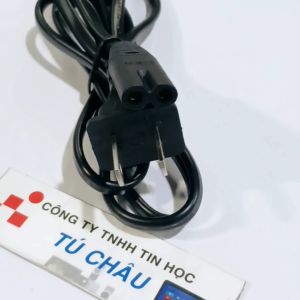 Cáp nguồn số 8 (Hai lổ tròn) dài 1.5m / Kích thước đầu cắm (D x R): 15mm X 7mm