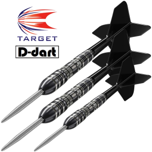 TARGET STEEL TIP DARTS - 23G BLACK MARQUE DRAGON 3.0 Leslie Lee (SWISS) SP 90% DART SET