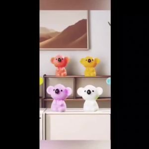 45pcs Cute Koala Resin Decorations - Multicolor Handmade Ornaments for DIY Crafts Home Decor Holiday & Party Supplies