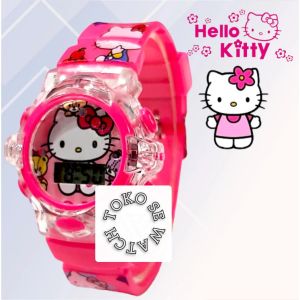COD Jam Tangan Anak Cewek Digital Karakter Hello kitty Lampu dan Music melody