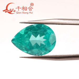 Đá rời Yttrium nhôm Garnet hình quả lê Neon Paraiba 5x7mm tổng hợp YAG có tạp chất phụ kiện tự làm để làm đồ trang sức
