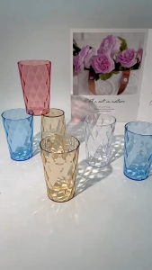 6Pcs/9Pcs Set NonToxic High Grade Acrylic Plastic Drinking Glass Water Cup Glass Set Drinking