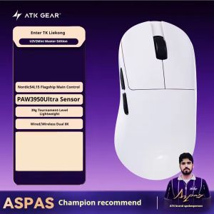 ATK U2 V2 Mini Ultimate Tri-model Wireless Gaming Mouse Dual8KHz 500mAh Lightweight PAW3950Ultra Ergonomic Custom E-sports Mouse