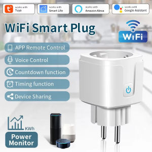 Tuya Smart Socket IsraeL Plug 16A Power Monitor Wifi Light Switch Smart Life Remote Control Outlet For Alexa Google Assistant