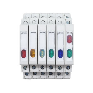 DIN Rail đèn báo 230V AC/DC Modular Din Rail đèn xi nhan đèn báo jd9 50/60Hz đèn đơn đèn kép
