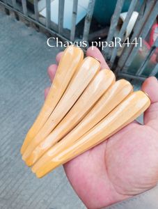 Pipa kayu kumuning motif belimbing 12cm