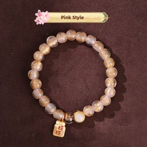 LINGJISHENGHUOGUAN | Auspicious Gold Foil Ash琉璃 Womens Charm Bracelet