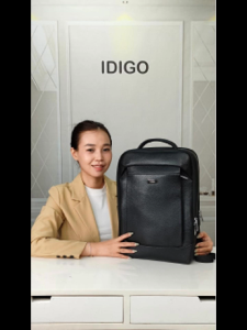Balo da nam nữ tích hợp cổng sạc USB IDIGO MBP1 - 20001 Balo đựng laptop 15.6 inch da bò thật cao cấp