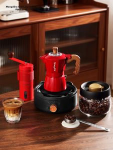 MONGDIO | Dual Valve Moka Pot Set Italian Home Extraction Coffee Maker