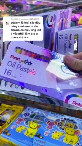 Sáp Màu Dầu Pentel Oil Pastel 12 màu PHN-12 | Màu Sắc Tươi Sáng |  Gia Nguyễn - Pentel
