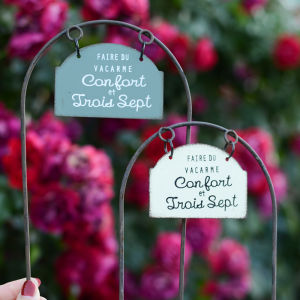 Garden Decorative Iron Art Flower Pot Stand Vintage INS Outdoor Gardening Tools Plant Label Flowerbed Marker Zakka Style