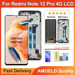 AMOLED / TFT LCD Display Touch Screen with Frame Digitizer Assembly Replacement for Xiaomi Redmi Note 12 Pro 4G 2209116AG