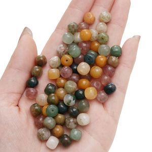 8x7mm 5pcs/bag Natural Stone Old Type Beads For Handmade Bracelet Necklace Earring Keychain DIY Craft Jewelry Making Accessories