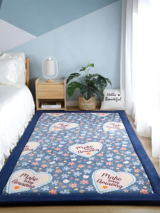 Thickened Bedside Blanket Falling-Resistant Mat Baby Crawling Mat Childrens Room Carpet under Bed Mat Bedroom Floor Mat