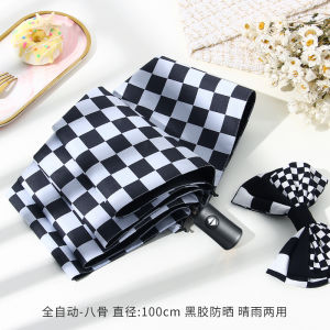 Automatic Folding Daisy Umbrella Womens Sunscreen UV Protection Sunshade Umbrella Logo Three Fold Sun Rain Dual Use Umbrella