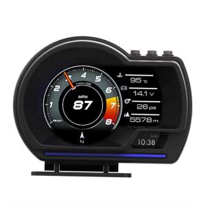 Car Head up Display OBDⅡ+GPS Smart Gauge High Definition Speedometer Car Diagnostic Tool OBD Fault Code Elimination Safe Drivin