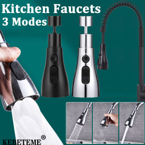 (Local Seller)KEBETEME 3 Mode Kitchen Faucet Replaceable Shower Head Water Tap 360° Rotatable High Pressure Faucet Sprayer Flush Tap