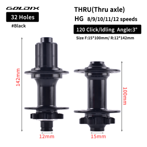 GOLDIX-Boost 12x14815x110Aluminum Bicycle Hub32 Holes 120 Clicks 4Bearing MTB Mountain Bike Disc Brake Hub HG MS XD 8-12 Spee