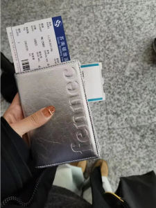 Fashionable Lightweight Leather Passport Holder Travel Document Protection Case Small  Style Vertical Shape for Youth