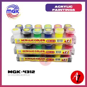 12 ACRYLIC COLOR PAINTINGS: A COMPLETE GUIDE