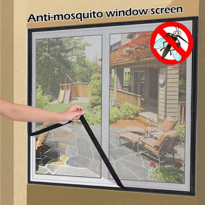 Window Screen DIY Anti Mosquito Mesh Protection for Balcony Cellar Patio Door-Easy to Install Without Drilling