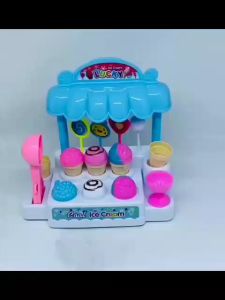 ORIGINAL KEMASAN DUS mainan anak gerobak Ice Cream Candy House LI 2  Sweet Dessert Mainan anak Perempuan Trolley Jualan Gerobak Es Krim Permen Ice Cream Candy House Mainan Ice Cream Shop Music Bisa Berbunyi Menggunakan Baterai