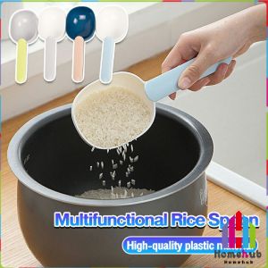 Homehub Rice Scoop with Clip and Seal Kitchen Shovel for Flour and Grains 4 Colors Available