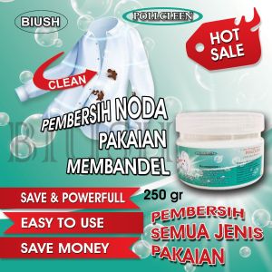 Pembersih noda pakaian ‼️ FORMULA BARU‼️ POLLCLEEN CLOTH STAIN REMOVER  Pembersih pakian ampuh | Pembersih pakian noda membandel | pembersih  noda berjamur | pembersih noda oli |  noda kuning | noda tinta | isi  variasi 250gr/500gr/1000gr