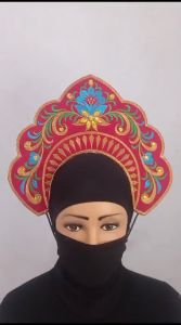 Hiasan Kepala Renda Bordir Siger Tari & Kostum Karnaval Mey Mey Series