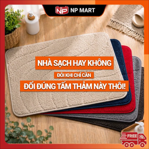Thảm Chùi Chân Chống Trơn 38x58cm Cao Cấp – Thảm Lau Chân Nhà Tắm Thảm Trải Sàn Thấm Nước Nhanh Đế Cao Su Chống Trượt