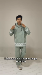 Terbaru Jas Hujan Model Hoodie Pria Wanita Dewasa Bahan PVCTebal