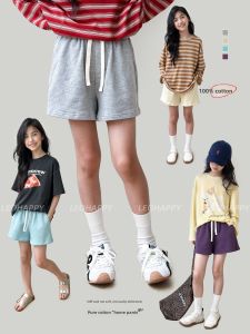 LEOHAPPY Girls Cotton Shorts Casual Summer Outerwear Childrens Pants Parent-Child Match Hot Shorts Korean Style Pure Color