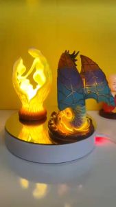 Tượng 3d có đèn led Nàng tiên cá và Rồng trang trí nhà cửa quà tặng cho bé - T0467