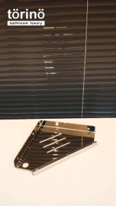 torino Bathroom Accessories Corner Shelf Stainless Steel 304 Rak Penjuru