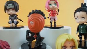 Naruto Set of 12 Action Figures Set B Anime Figure Toy for Decoration Cake Office Desk & Study Table