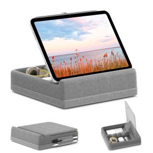 Giá Đỡ Gối Máy Tính Bảng Có Thể Điều Chỉnh Với Bộ Lưu Trữ Giá Đỡ iPad Có Thể Gập Lại Cho Giường & Bàn Làm Việc Sử Dụng Đệm Mềm Có Giá Đỡ Bút Cảm Ứng