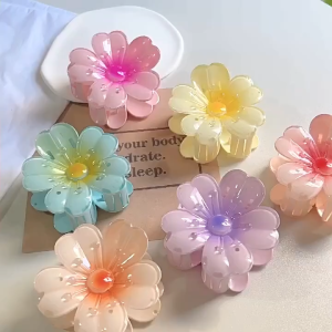 SEJAHTERA SELALU - Jepit Rambut BUNGA SAKURA 6 CM Bahan Akrilik Gaya Korea Import/Jepit Jedai Korean Bunga