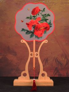 Quạt Hai Mặt Thêu Lụa Quạt Tròn Phong Cách Cổ Điển Truyền Thống Hán Phục Sườn Xám Quạt Trang Trí Quạt Khiêu Vũ Dành Cho Mọi Người