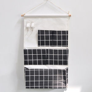 3D Multi Pocket Hanging Storage Bag Cotton Linen